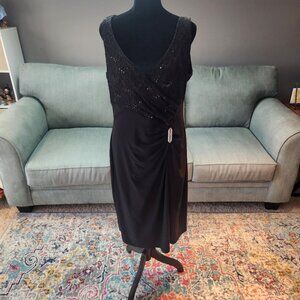 Ralph Lauren sparkly black cocktail dress LBD! Size 16